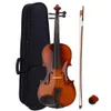 Рождественский подарок Акустическая скрипка 44 полноразмерная с футляром и смычком канифоль Natural9595937