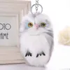 Owl Keychain Carabiner Rabbit Hair Plush Toy Key Chain Key Ring Bag Hangs Key Holder Bag Hangs Fashion Jewelry