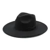9cm Bow Wide Brim Hats Women Formal Hat Men Jazz Top Hat mens Panama Cap Felt Fedora caps Woman Chapeau Man Winter Fashion Accessories NEW
