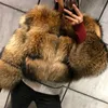 Winter Winter Women Real Bur Coat Natural Bur Coat Raccoon Real Fur Jacket Burred met mouwen jassen en jassen vrouwen 2020 LJ201021