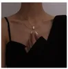 Titanium With 18K Gold Geo Chained Statement Necklace Women Jewelry Designer T Show Runway Gown Rare INS Japan Korean Fashion Q0531