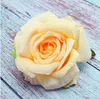 Högkvalitativ Stor Curly Rose Head Handgjord DIY Fake Flower Silk Cloth Lämplig för Party Wedding Flowers Valentine