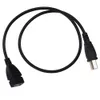 50 cm svart USB2.0 Typ A Kvinna till USB B B Male Scanner Printer Extension Adapter Kabelkabel