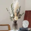 1 ensemble fleur séchée naturel pampa herbe décor mariage Bouquet Phragmites roseau plantes noël maison salon 220311