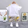 Nowy 2021 Chłopcy Garnitur Odzież Kamuflaż Sportowy Lato Koszulki Kidswear Set dla chłopców 1-4y G220310