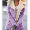 Bayanlar Kürk Yaka Aşağı Ceketler Moda Trend Polar Uzun Kollu Düğme Aşağı Yastıklı Palto Tasarımcı Kış Kadın Yeni Rahat Sıcak Giyim