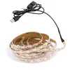 USB LED Strip Light 5V TV Background Flexible Stripe Ribbon With ON/OFF Switch SMD2835 60Leds/m Cabinet Rope Tape Lamp