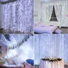 3x13x3mled iticle curtain light string fairy light 300クリスマスウェディングホームウィンドウパーティーの装飾220v 8モードY201020