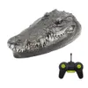 Flytec V005 Fake Crocodile Head RC Boat 2.4G Electric Waterproof Remote Control Simulation Crocodile Spoof Joke Toys Gift 201204