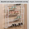 4 Layers Door Iron hook Hanging Shoe Rack Breathable Firm Shoe Organizer For Closet Bedroom Shoe Storage Cabinet Slippers Holder 201109