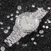 Full Diamond Quartz Watches Men Hiphop Bracelet Bling Cubic Zirconia 18K Gold Plated Link Chains Mens Hip Hop Chain Jewelry