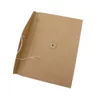 Papier Kraft marron A4 porte-documents sac de rangement de fichiers enveloppe de poche vierge avec serrure à chaîne de stockage pochette de fournitures de bureau 100 pièces