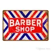 Vintage Barber Shop Crafts Metal Signs Wall Sticker Öppen Stängd reklamplack för Pub Bar Club Shop Home Decor Hair Cut Poster