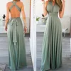 Sexy Long Dress Bridesmaid Formal Multi Way Wrap Convertible Infinity Maxi Navy Blue Hollow Out Party Bandage Vestidos F1202