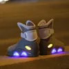 Back To The Future Shoes Cosplay Marty McFly Sneakers Shoes LED Light Glow Tenis Masculino Adulto Cosplay Shoes Rechargeable LJ201120