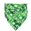 St. Patrick's Day Dog Bandana Shamrock Kerchief Triangle Bibs Scarf Accessories For Dogs Cats Pets Animals JK2012XB