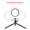 12W POXHE LED Selfie Ring Light 260mm Lâmpada de telefonia de câmera diminuído com tabela Tripods Holder Y200114