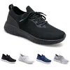 Groothandel niet-merk hardloopschoenen voor mannen vrouwen drievoudige zwart wit grijs blauw mode licht paar schoen heren trainers outdoor sport sneakers