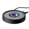 Rium LED -licht Dompelbare vissentank Bubbel Air Stone Disk Multiclored Decorations D30 Y200917