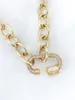 Chapers Monlansher Gold ColorChunky Chain Collier Collier Micro Paving Cz Colliers de Stone pour Femmes Minimaliste 2021