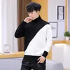 sweater new Fashion Men Sweaters Turtleneck Long Sleeve Casual Pullover Knitted Sweater Men's Clothes 201125