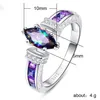 Новое высококачественное изысканное металлическое красочное эллиптическое кольцо с цирконом, женская мода, оптовая поставка модных колец