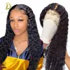 Curly Human Health Wig Bob Lace Front Humano Cabelo Perucas para Mulheres Negras Brasileira Água Profunda Onda HD Frontal 28 30 polegadas de comprimento