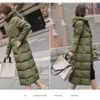 S6XL artı Boyut Kış Kadınları Ceket Aşağı Artı Uzun Moda Pamuklu Dış Giyim Kapüşonlu Parkas Sıcak Ceketler Kadın Kış Ceket Giysileri 201210
