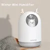 300ML Mini Bear Humidificateur d'air USB Aromathérapie Aroma Diffuseur d'huile essentielle pour la maison de bureau de voiture Cool Mist Maker LED Night Light Y200416