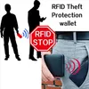 Hot Koop Nieuwe Collectie RFID Diefstal Bescherm Coin Rits Mannen Portefeuilles Portemonnees Portefeuilles voor Mannen met RFID Blokkering Business Portemonnee Kaart