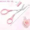 Eyebrow Trimmer Scissors Comb beauty items Eyelash Hair Clips Shaping Eyebrow Razor Grooming kit4078138