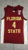Maglie da basket NCAA vintage n. 4 Scottie Barnes cucite College Red 4 Barnes University Jersey Camicie S-XXL