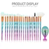 21pcs Mermaid Eye Makeup Brushes Set 6 Colors Eye Make Up Brush Set brocha de maquillaje MAG5646