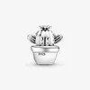 100% 925 Sterling Silver Free Hugs Cactus Charms Fit Original European Charm Bracelet Mode Kvinnor Bröllop Förlovning Smycken Tillbehör