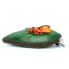 Ręcznie robione warzywa opalona skórzana moneta moneta na białym tle portfel owady i torebki liście w kształcie torby kreskówek zero rzemiosła Q1116