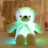 2021 30cm 50cm bow tie teddy bear luminous doll with built-in led colorful light function Valentine's day gift plush