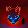 Fox Mask Halloween Party Japanese Anime Cosplay Costume LED Masker Festival Favor Props20499822182