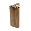 Cachimbos portáteis de madeira caso de saída de madeira com liga de alumínio um rebatedor bastão de tabaco filtro de cigarro ferramentas de fumaça access zl0333
