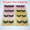 5D 20-25mm 3D Mink Eyelashes 8 Stijlen Make Mink Mink False Washes Soft Natural Dikke Fake Wimpers Eye Washes Extension 30 Pairs Epacket