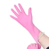 Gants en latex jetables nitrile synthétiques mitaines compétitives économiques flexibles poudre non stérile rose2640777