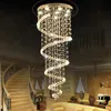 Plafoniere Lampadario di cristallo in stile europeo Luce scale Soggiorno LED Villa Lobby El Illuminazione d'atmosfera di lusso
