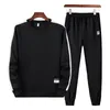 Sportsuit Männer setzt Herbst Winter Winter Langarm Hoodies Fitness Tracksuit Herren Casual Hosen Marke Kleidung Patchwork Marke Set männlich 201128