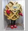 2018 Hot rea Waffle JM Smucker maskotdräkt anpassade snygga kostymsatser mascotte fancy dress karnevalskostym