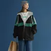 Kvinnors jackor bär båda sidor på våren och hösten 2022 Ny koreansk lös jacka Kvinnans tunna All-Match Japanese BF Wind Outwear