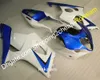 03 04 GSXR 1000 Verkleidungsset für Suzuki GSXR1000 2003 2004 GSX-R1000 K3 Rennrad Motorradverkleidungen Blau Weiß (Spritzguss)