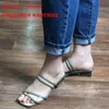 Slip On Slippers Trendy Square Heels White Women Shoes Summer Soft Elegant Strap Sandals Ladies Beach Flip Flops Y200423