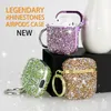 Diamond Rhinestone Bling Glitter Наушники AirPod AirPods Pro Чехол Защитный Крышка Наушники Чехол Анти-падение с крючком Retail Box Пакет