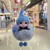 Cartoon baby girl Figures toy Model kawaii Doll keychain decorations fashion ins bag car figure Toys party Gift key chains