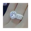 Women Bridal Finger Statement Promise Ring Jewelry CZ Engagement Luxury Wedding Ring 925 Plating9973437