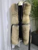 Luxe Automne Femmes Gilet Réel De Fourrure De Renard Gilet Mode Véritable Fourrure De Renard Gilet Femme Hiver Outwear Manteau Sans Manches De Fourrure Veste 201212